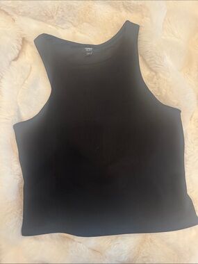 Express Black High-Neck Sleeveless Tank Top